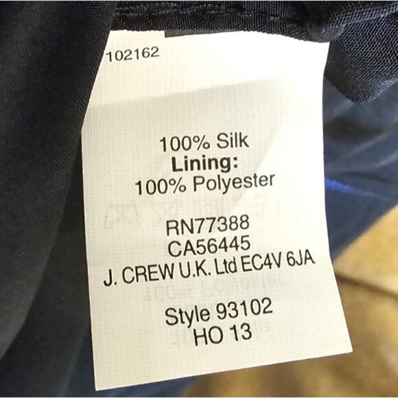 J. Crew Heidi Bridesmaid Dress Silk Chiffon Navy Size Petite 8 NWT - Picture 10 of 11